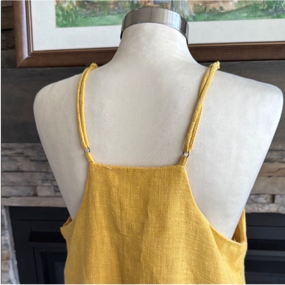Anthropologie Mustard Midi Dress - Picture 6 of 10
